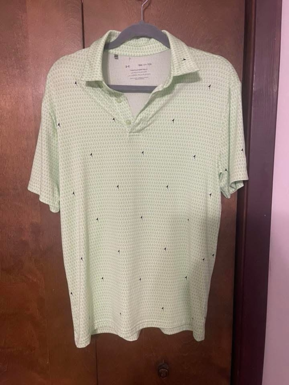 Under Armour Men’s Light Green Polo with Micro Dot Accents